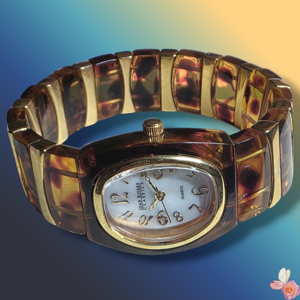 Joan Rivers Collection Tortoise Shell Watch - Picture 3 of 10